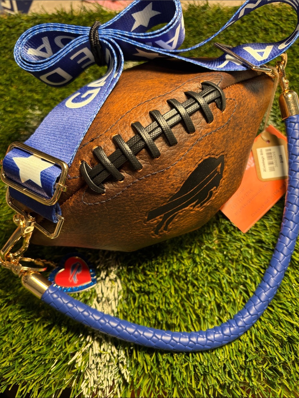 Bills handmade Football-Shaped Crossbody Bag